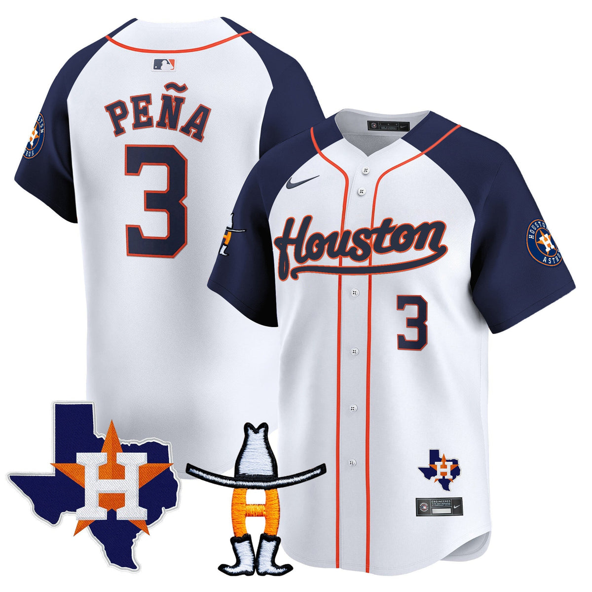 HAS Houston Rodeo Patch Vapor Premier Limited Jersey - All Stitched
