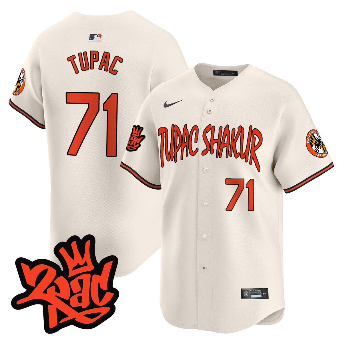 Menâs BAL Tupac Shakur Vapor Premier Limited Jersey - All Stitched