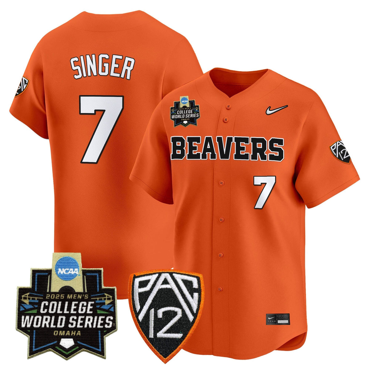 Oregon State Beavers 2025 World Series Vapor Premier Limited Jersey - All Stitched