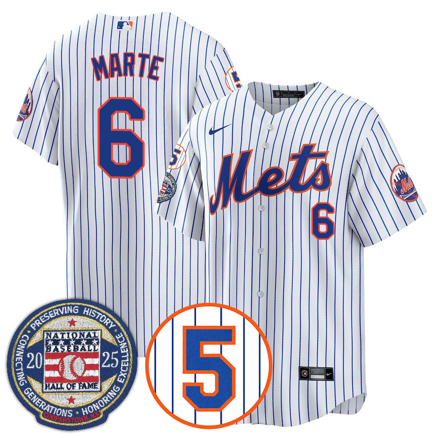 NYM Number Retirement & Hall of Fame Gold Men Jersey - All Stitched