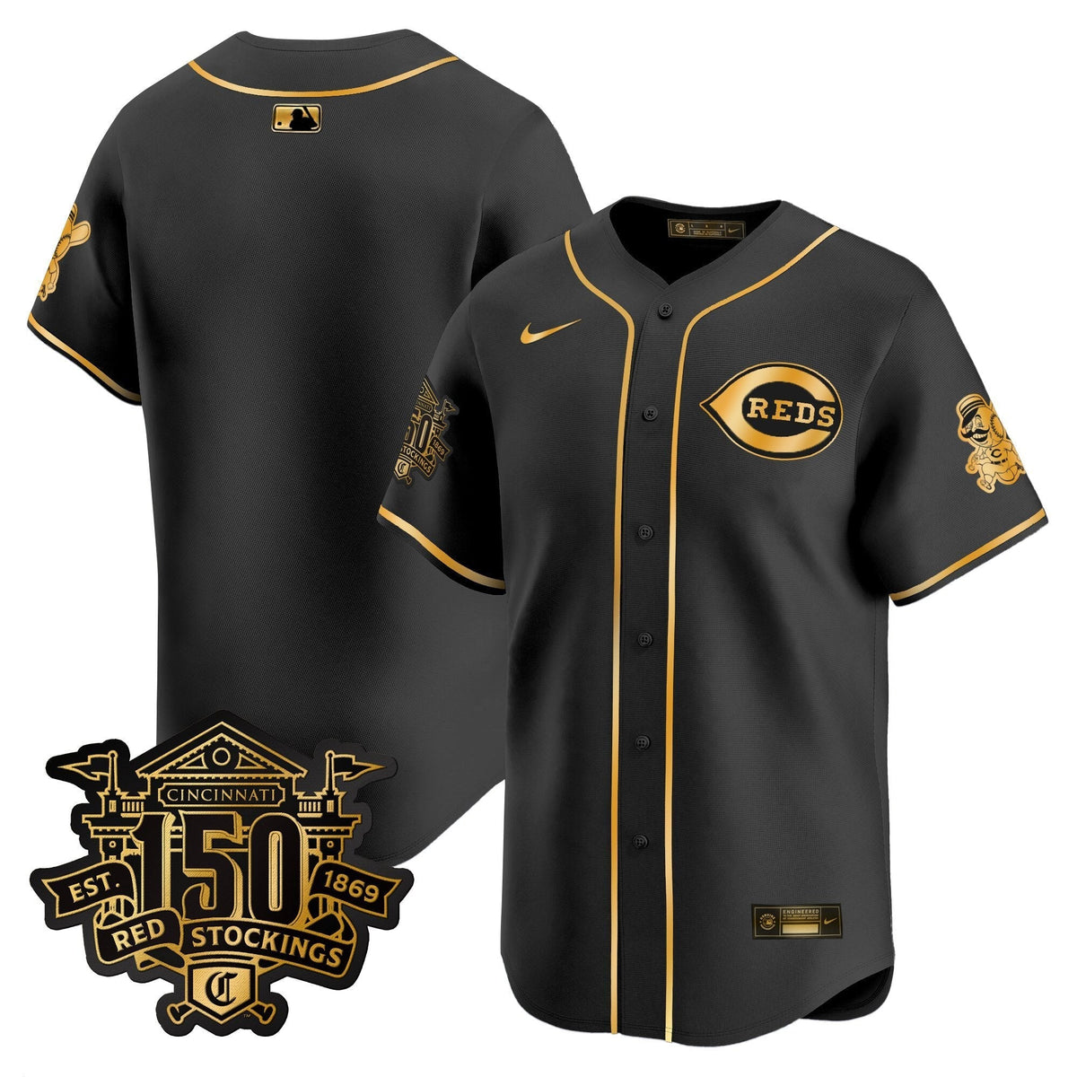 CIN 150th Anniversary Patch Vapor Premier Limited Jersey - All Stitched