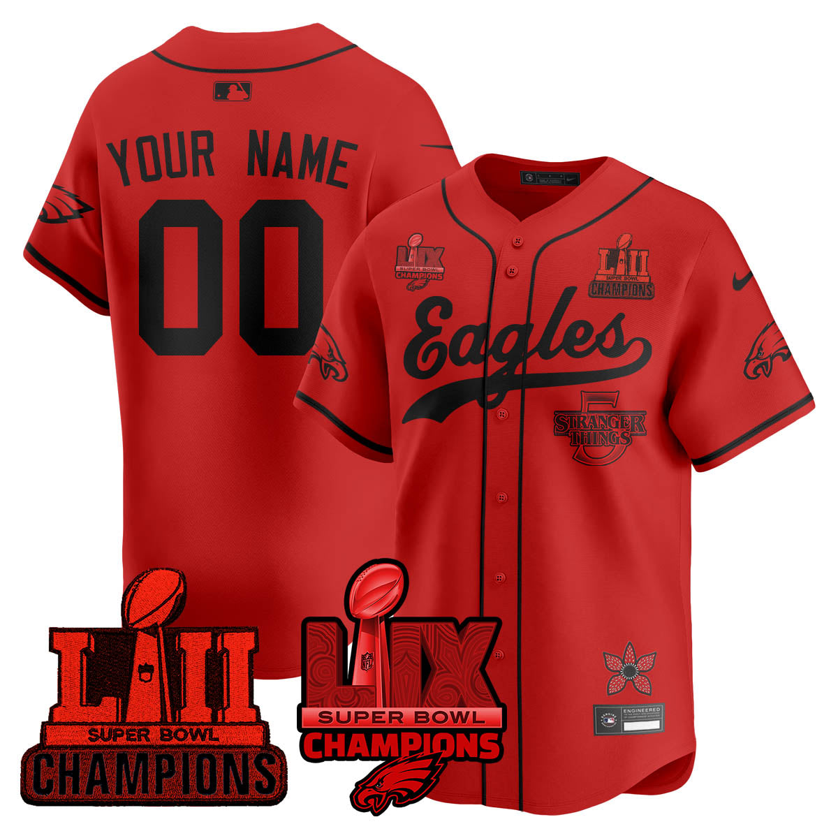 PHI Stranger Things Vapor Limited Baseball Jersey - All Stitched