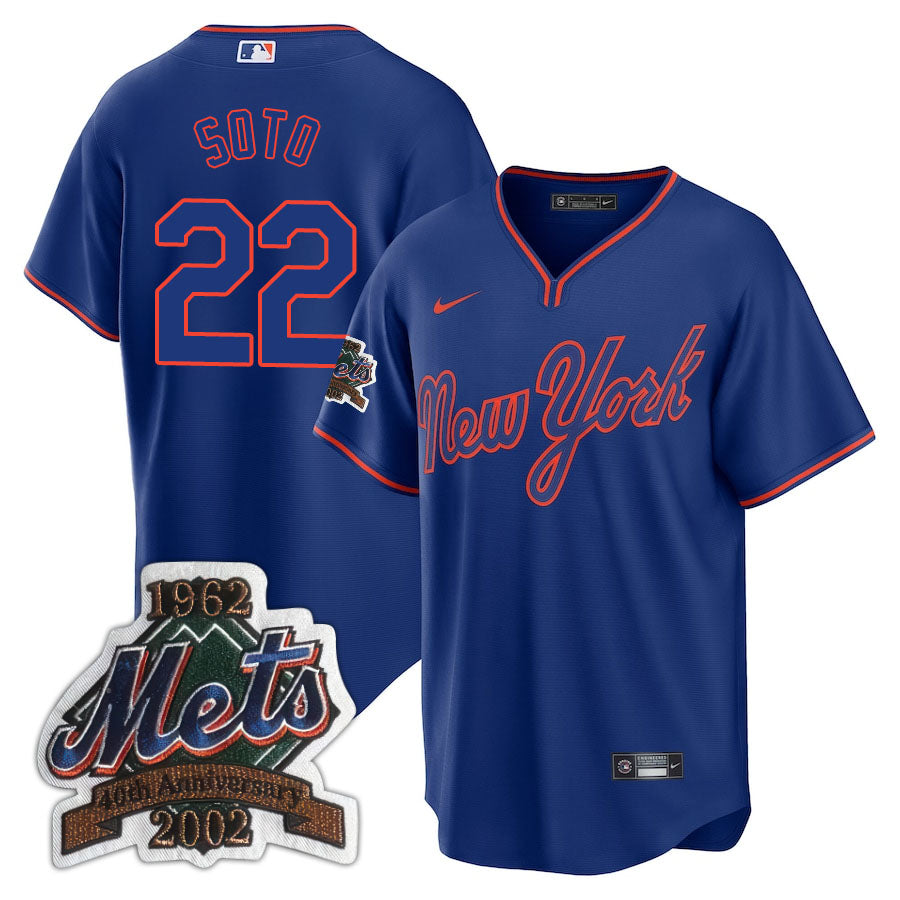 NYM Limited Jersey - 2002 Patch - All Stitched