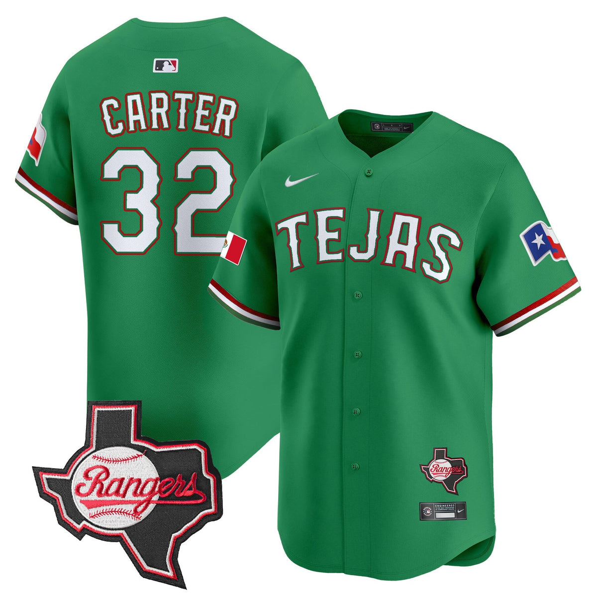 TEX Mexico Texas Patch Vapor Premier Limited Jersey - All Stitched